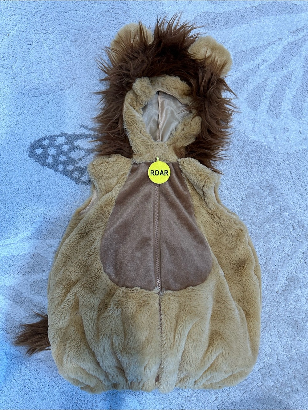 Going Wild Toddler Lion Costume 2T Plush Bubble Romper with ROAR Zipper Like New